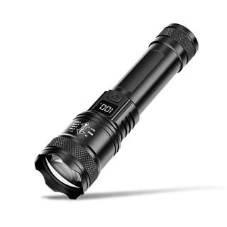 Senter Zoom In Out 3 Mode LED Indikator Digital Super Terang 6 Watt Waterproof Rechargeable Senter-JK-66