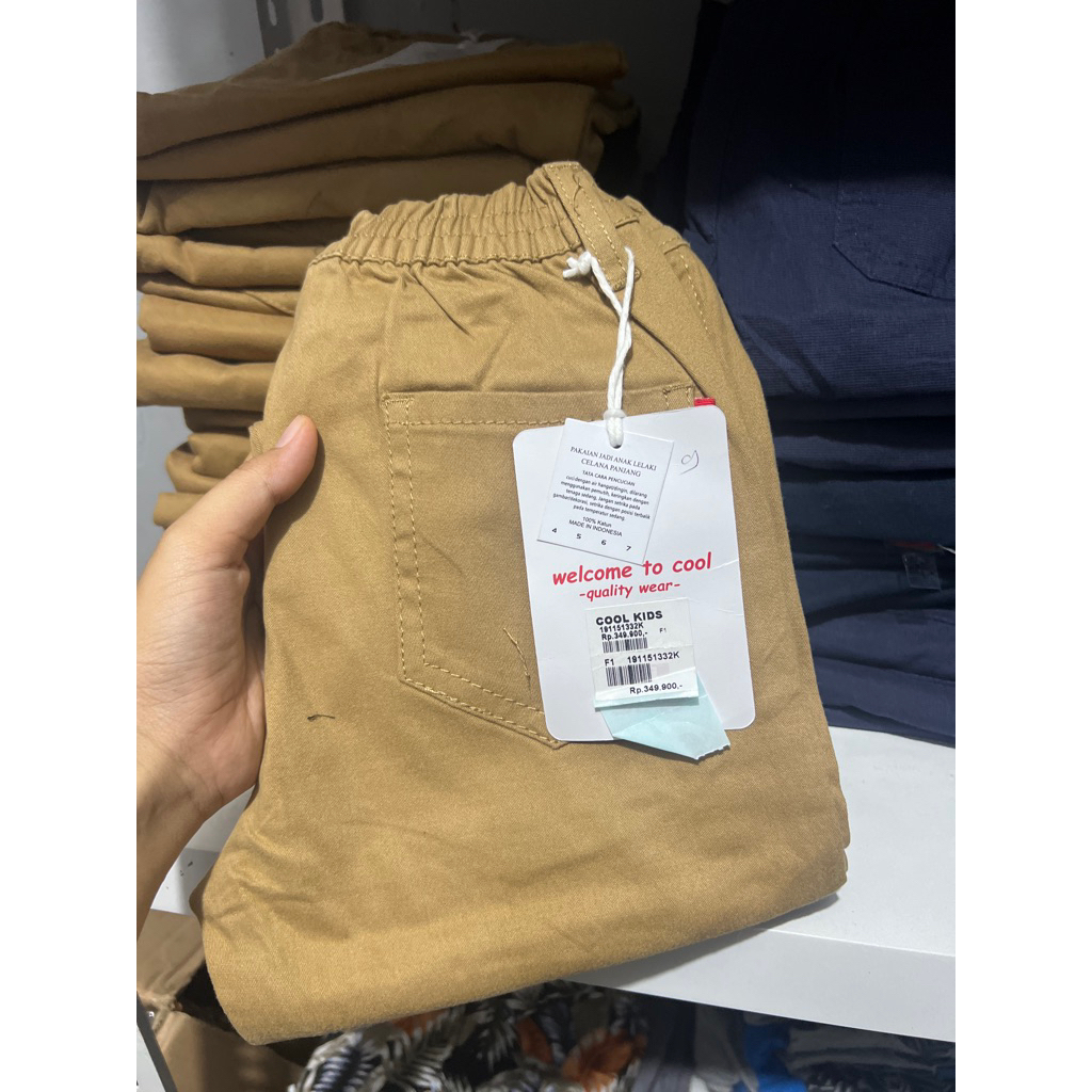 BOYS BROWN CHINOS LONG PANTS COOLKIDS CHINOS PANTS