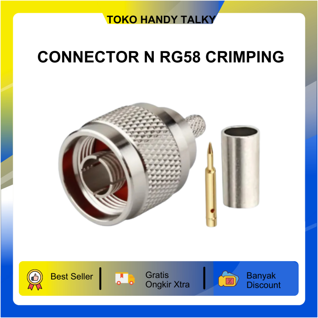 N ขั้วต่อจีบชายสําหรับ RG58 RG400 RG142 RG 303 LMR195 สาย