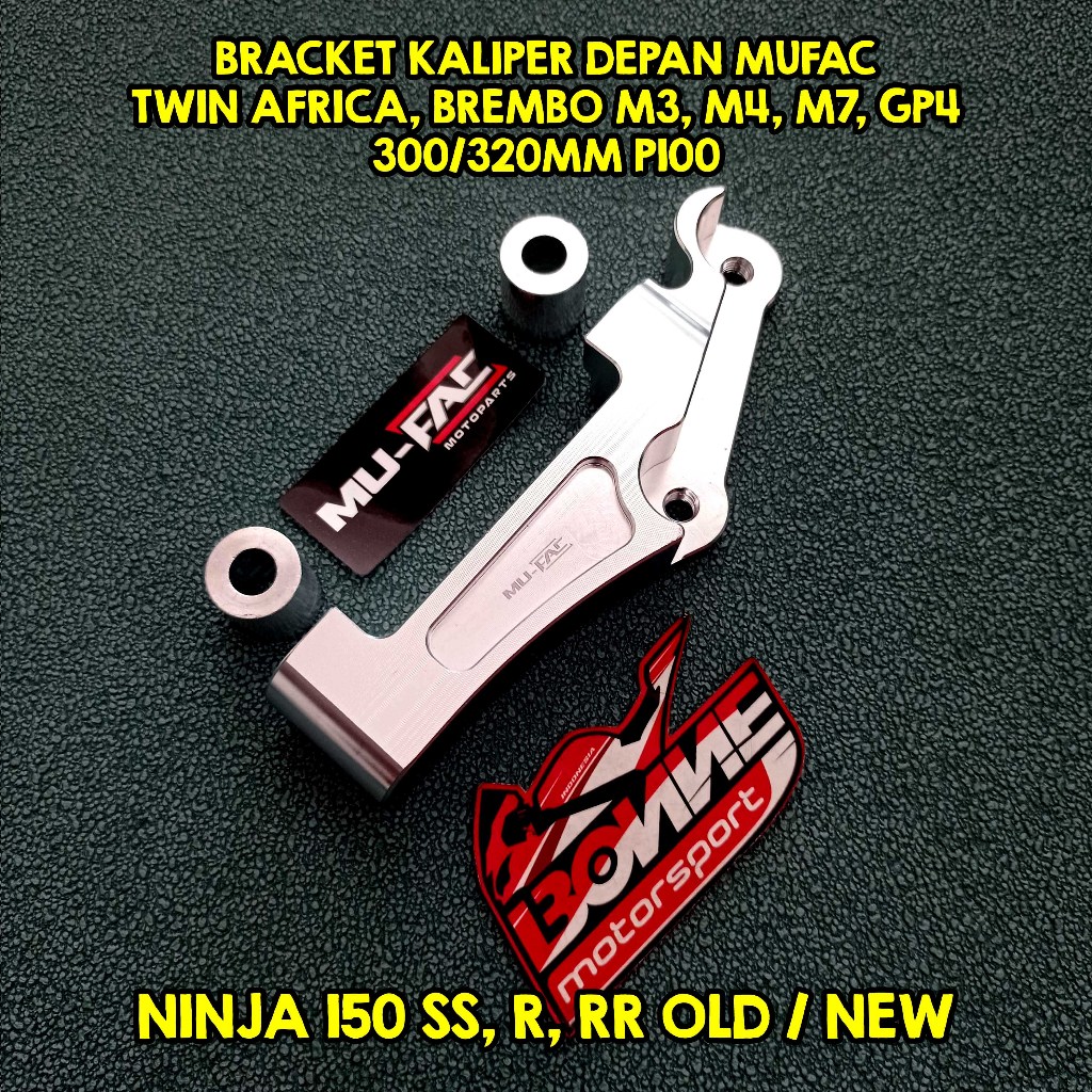 MUFAC TWIN ARICA CALIPER BRACKET, BREMBO M3, M4, M7, GP4RS 300/320MM NINJA 150 R SS RR OLD / ใหม่