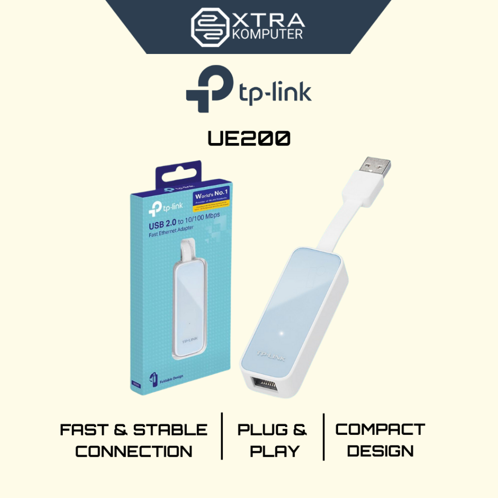 USB Lan TP-Link UE200 USB 2.0 เป็นอะแดปเตอร์เครือข่ายอินเทอร์เน็ต LAN Ethernet