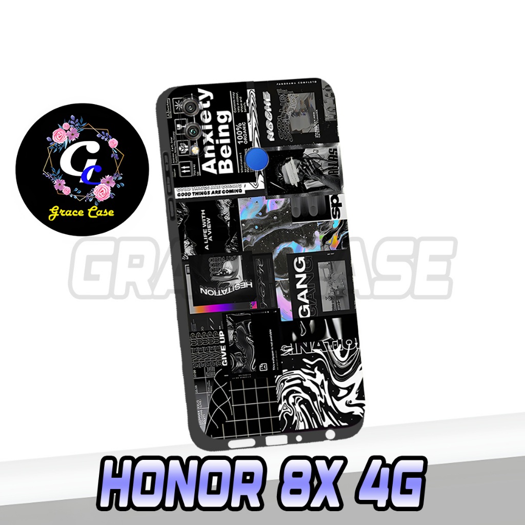 HP (GC9) ใหม่ล่าสุด 2024 HONOR 8X 4G Rubber Softcase | เคสลายภาพนามธรรม | HONOR 8X 4G เคสซิลิโคน Tpu