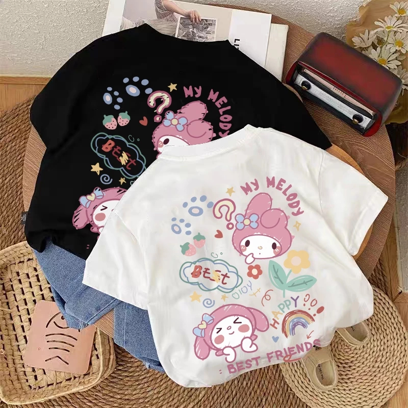 KATUN เสื้อยืด Hello Kitty สําหรับเด็กอายุ 1-10 ปีเสื้อผ้าเด็กเสื้อยืดผ้าฝ้ายพรีเมี่ยม Hello Kitty เ