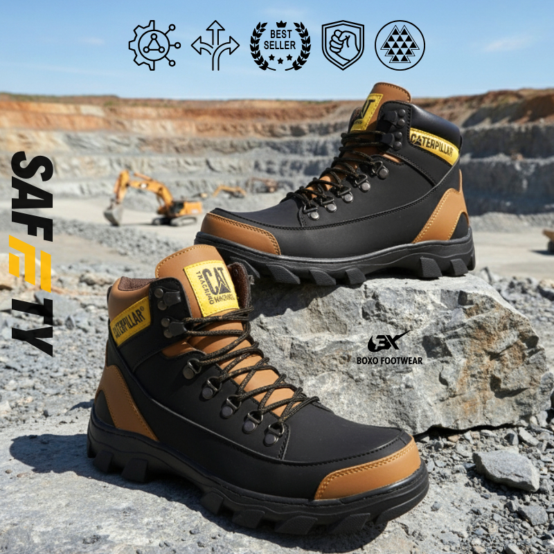 รองเท้านิรภัยหัวเหล็กผู้ชาย ARGON CAT - รองเท้านิรภัยทํางานสนามผจญภัยติดตามกลางแจ้ง - LINCH FOOTWEAR