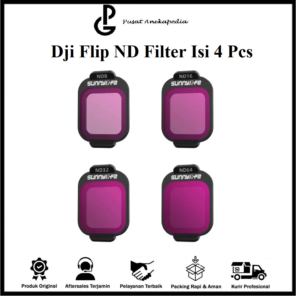 Dji Flip Lens Filter Sunnylife ND8+ND16+ND32+ND64 ND Filter Combo สําหรับ FLIP เนื้อหา 4 ชิ้น