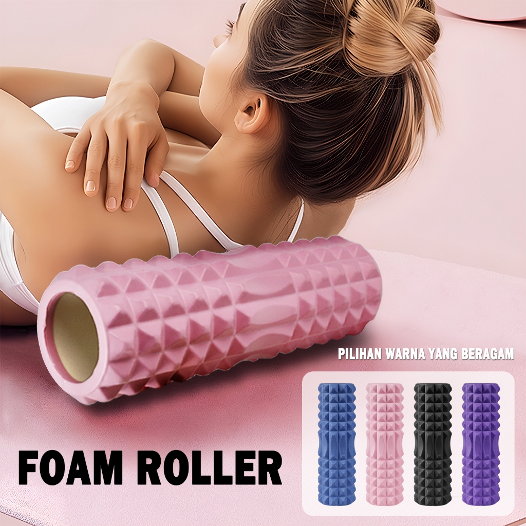 ลูกกลิ้งโฟมโยคะ | ลูกกลิ้งนวดหลัง EVA Yoga & Pilates 33x12 Cm
