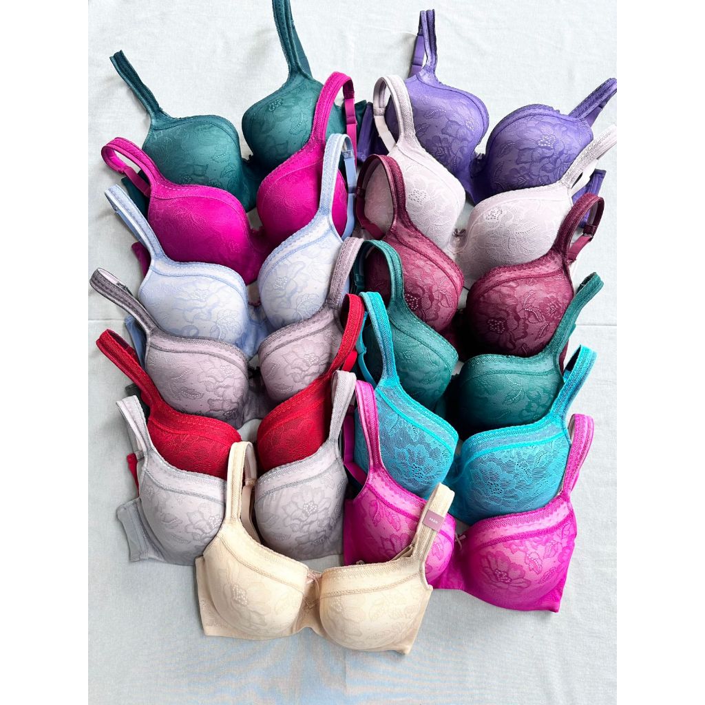 Part-1 LARGE CUP [36DD, 36F, 40C, 40D, 40DD, 40G] - Cacique Modern Lace Lightly Lined Bra - บราไร้โค