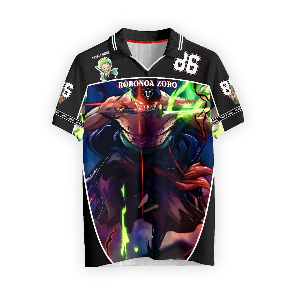 TWNB JERSEY ANIME 86ZORO - JERSEY VINTAGE HYPE - JERSEY REGULAR ONE PIECE SERIES - JERSEY เสื้อยืด
