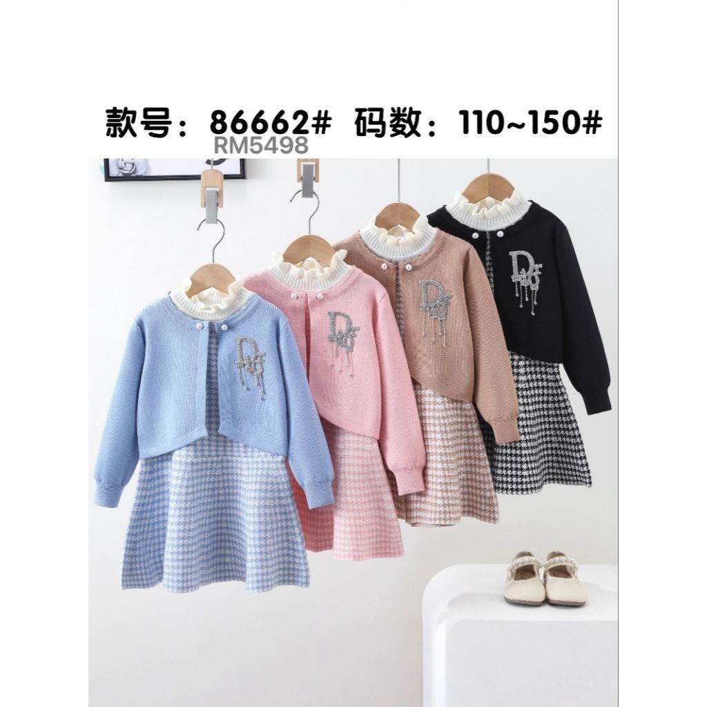 LBS-IMPORT DRESS 2IN1 KNIT DOIR 11.120.130.140.150