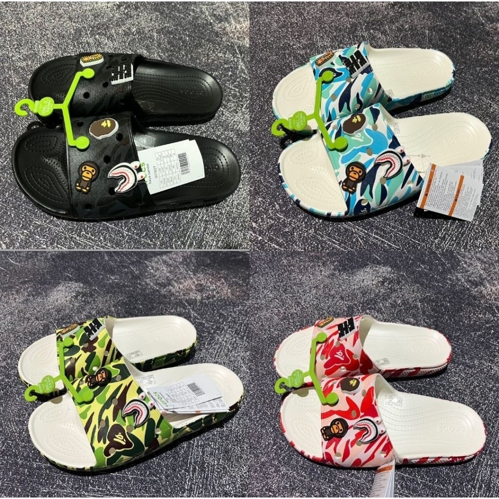 Classic Bape X Slide / Bape Slide รองเท้าแตะสําหรับผู้ชายและผู้หญิง