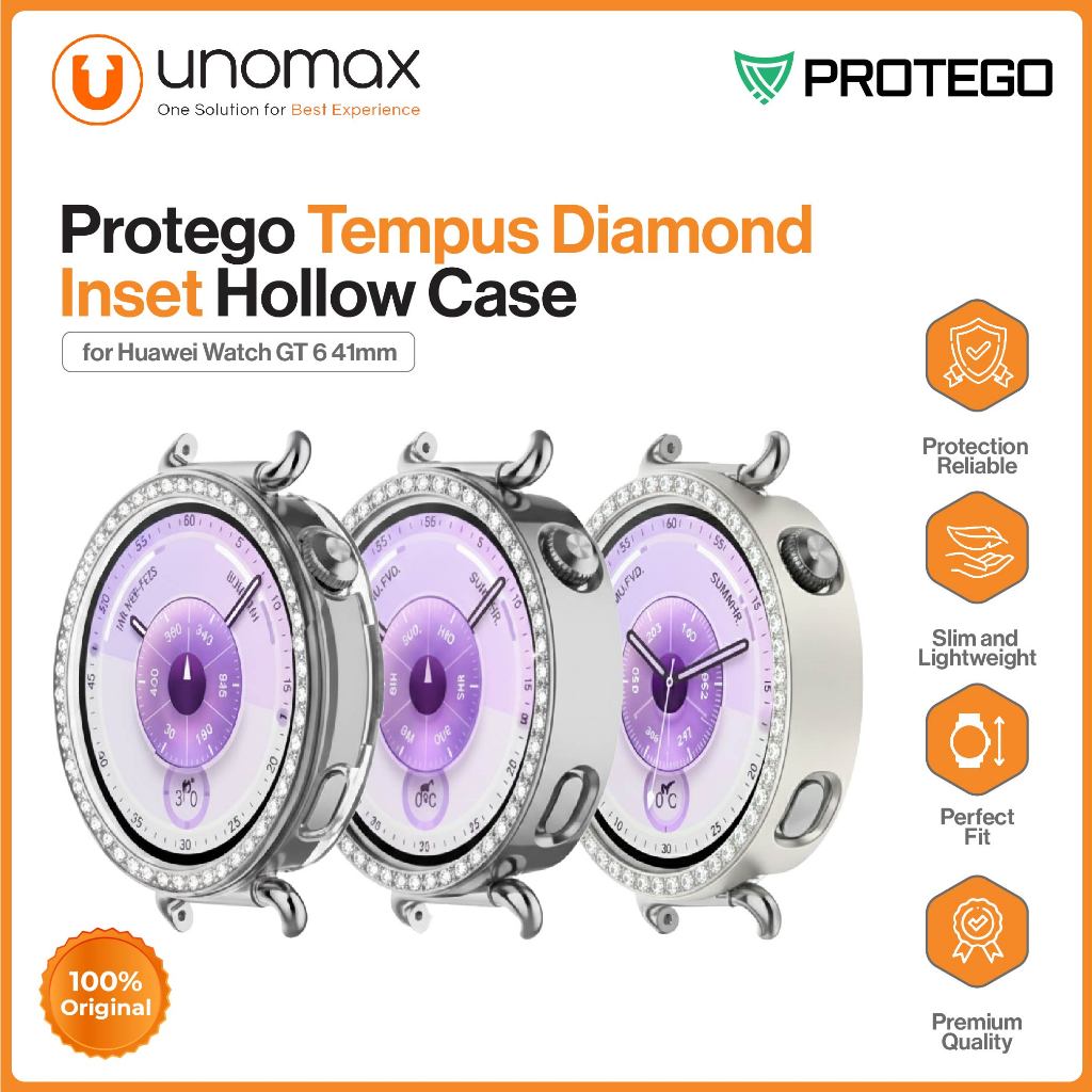 เคสนาฬิกา Huawei Watch GT 6 41mm Protego Temple Diamond Inset Hollow Casing (PT-055)