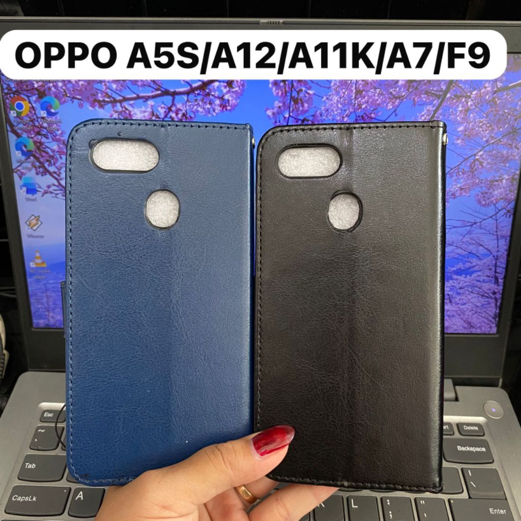 OPPO A5S / A12 / A11K / A7 / F9 LEATHER FOLDING WALLET SOFTCASE CASE