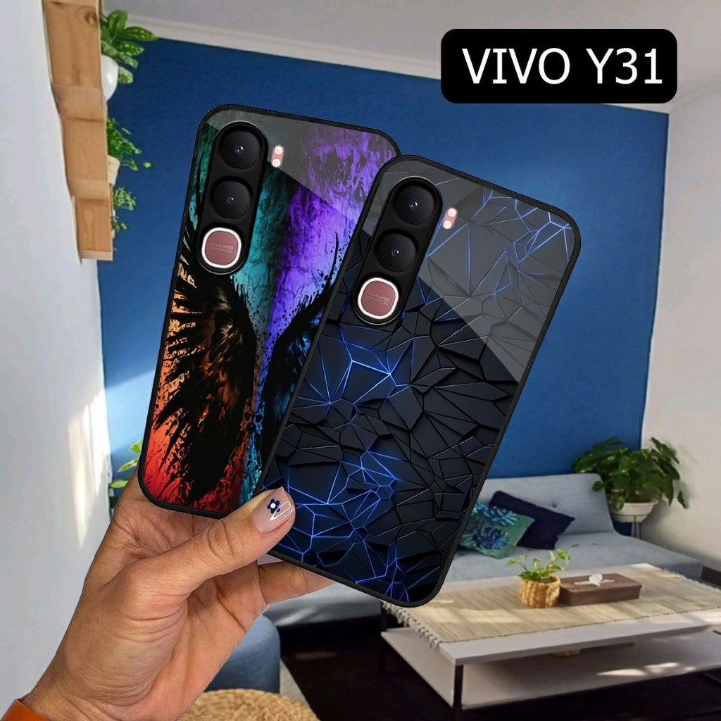 HP E1731 Softcase Glass VIVO Y31 5G - VIVO Y31 5G Glass Case - VIVO Y31 5G Protective Softcase