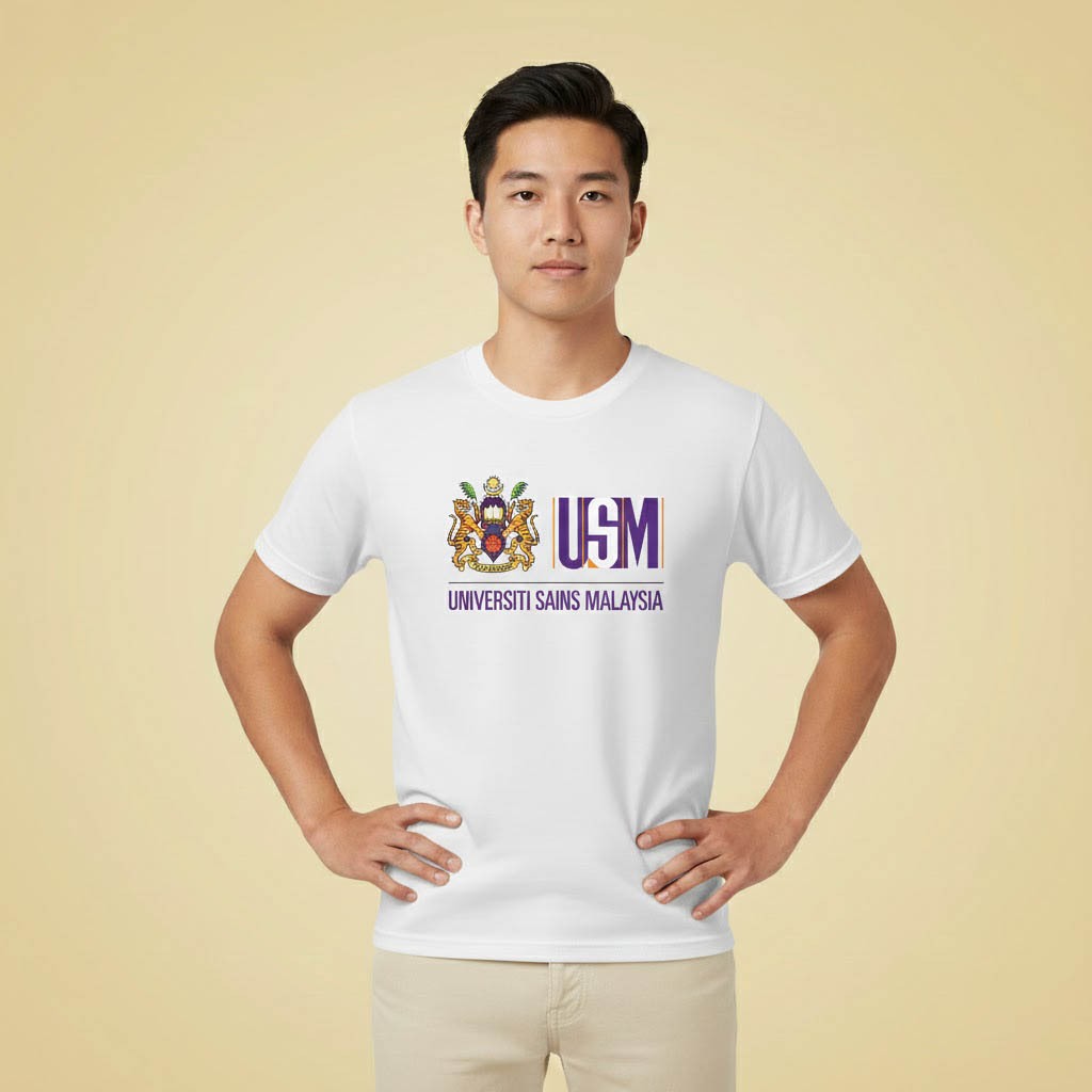 USM University of Science Malaysia เสื้อยืดผ้าฝ้าย Combed Unisex Distro Clothing