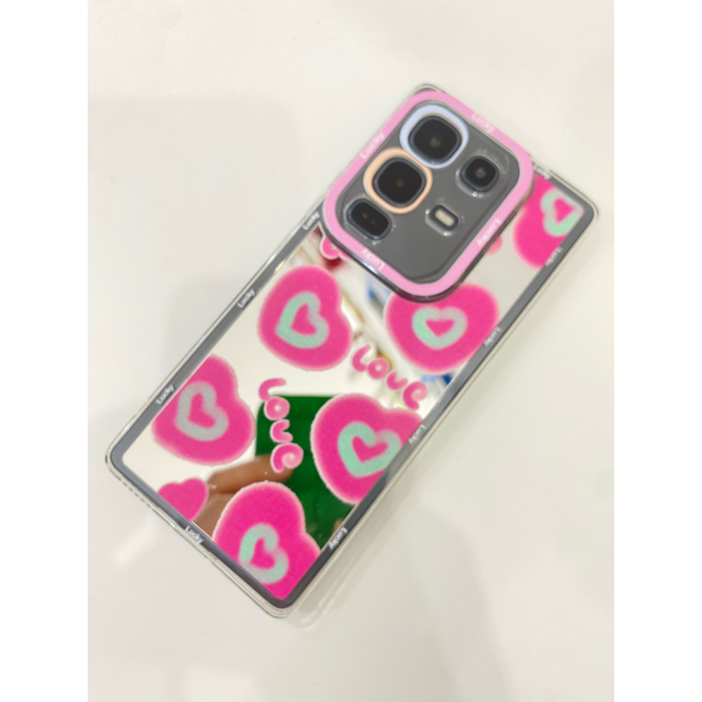 Love girl motif mirror case a05/a17/a57 /a38/smart 8/smart 9/note 50 pro/y300/y21/y17s
