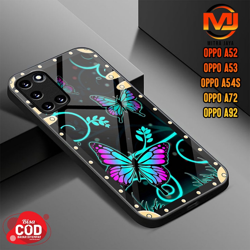 OPPO A52 / A53 / A54S / A72 / A92 Case - Mitra Jaya - Fashion Case Butterfly Casing Hp Case Softcase