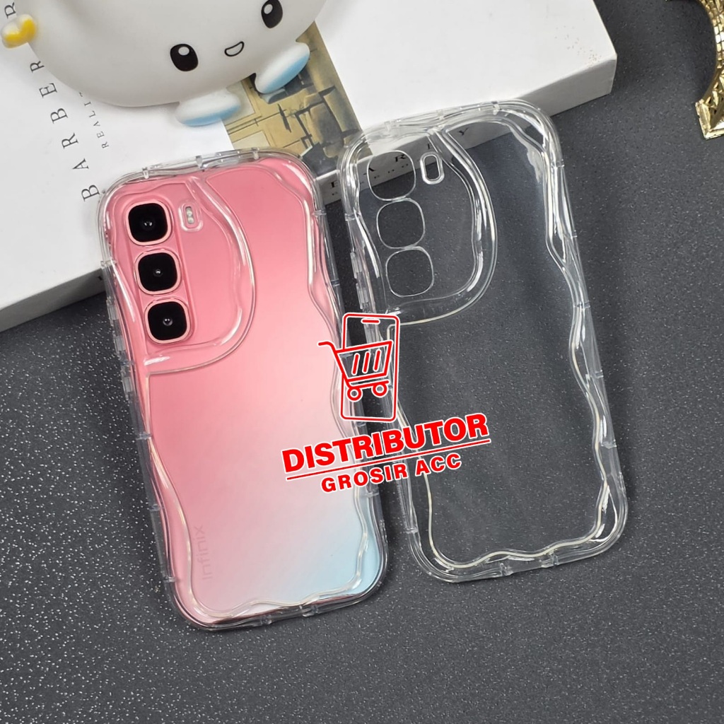 INFINIX HOT 60 INFINIX HOT 60I INFINIX HOT 60 PRO PLUS CASE MELTING WAVY CLEAR SOFT CASE INFINIX HOT