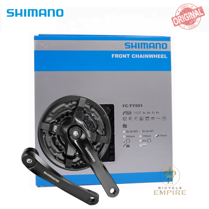 Crank Triple Gear Shimano TY501 42 34 24 T 3 Speed จักรยาน Empire
