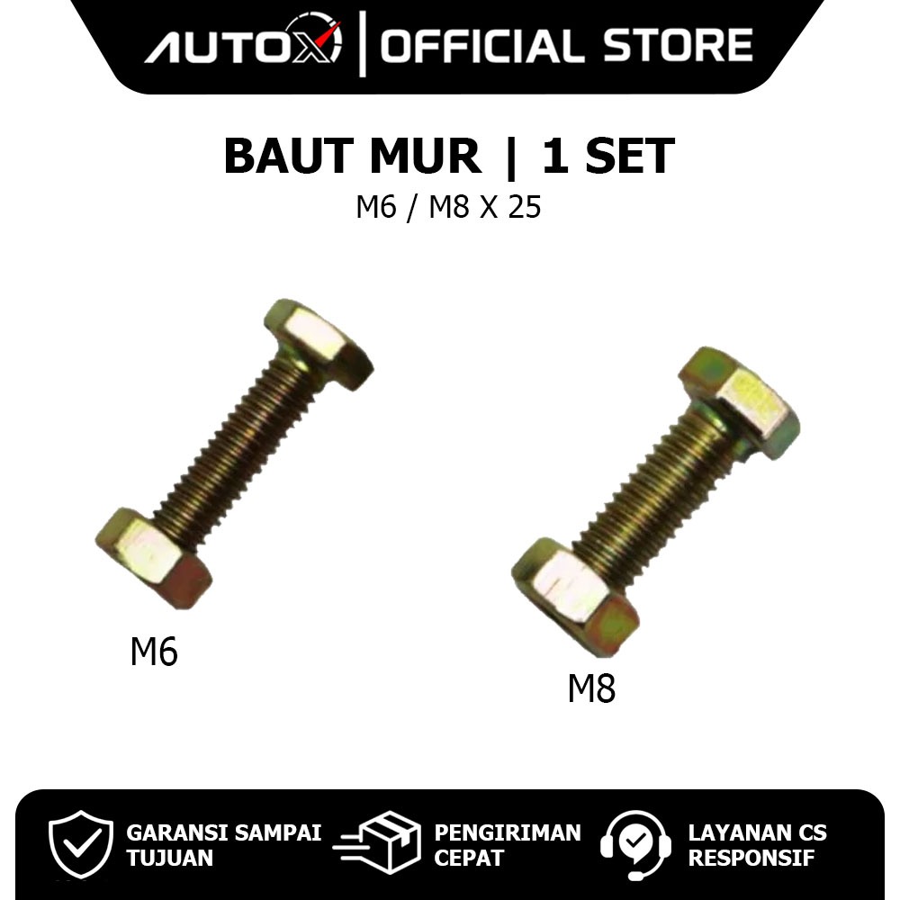 1 PC Bolt Nut M6x25 M8x25 M6 M8 8x25 Nut Yellow Bolt Key 10 12