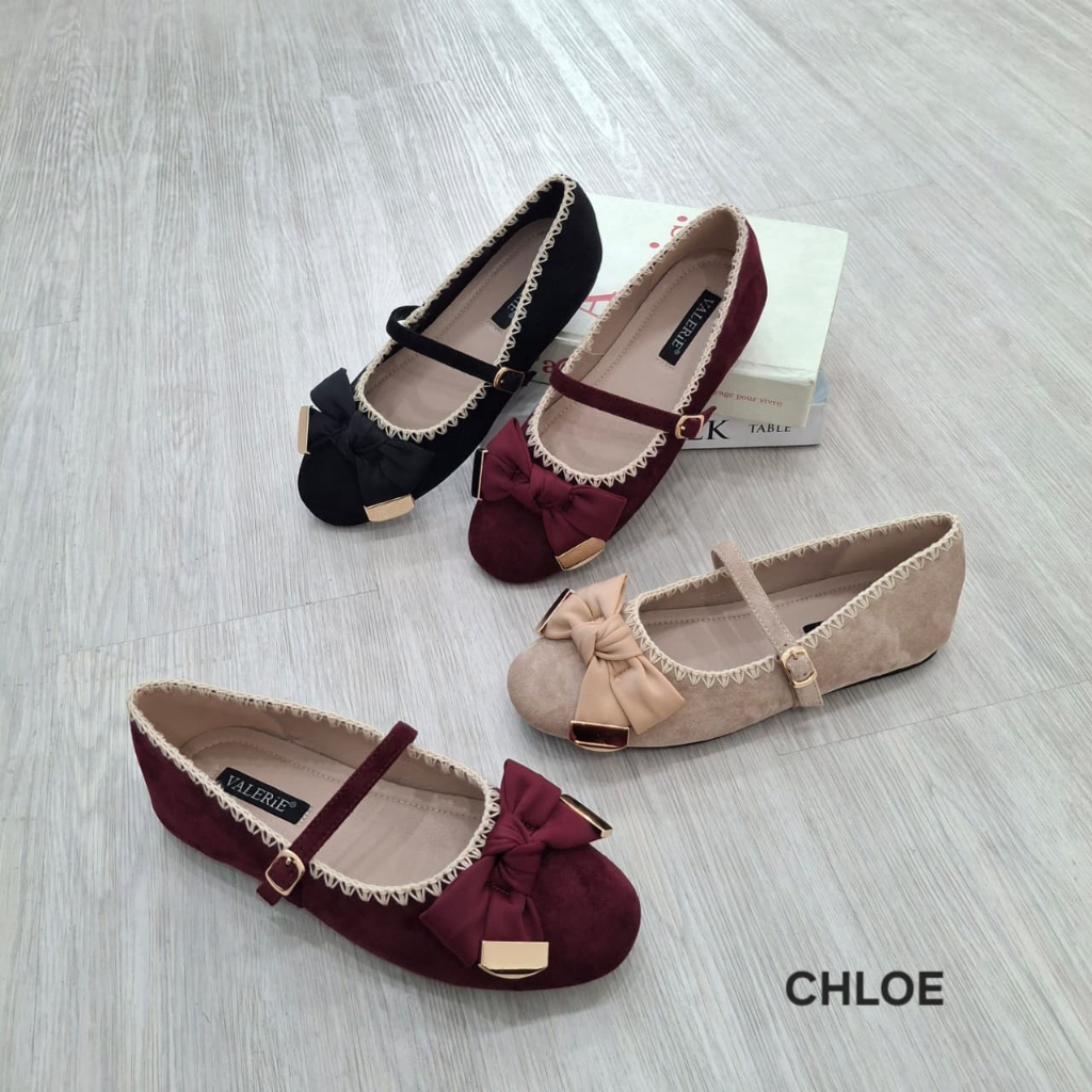 รองเท้าส้นแบนกํามะหยี่ Valerie 36-40 CHLOE