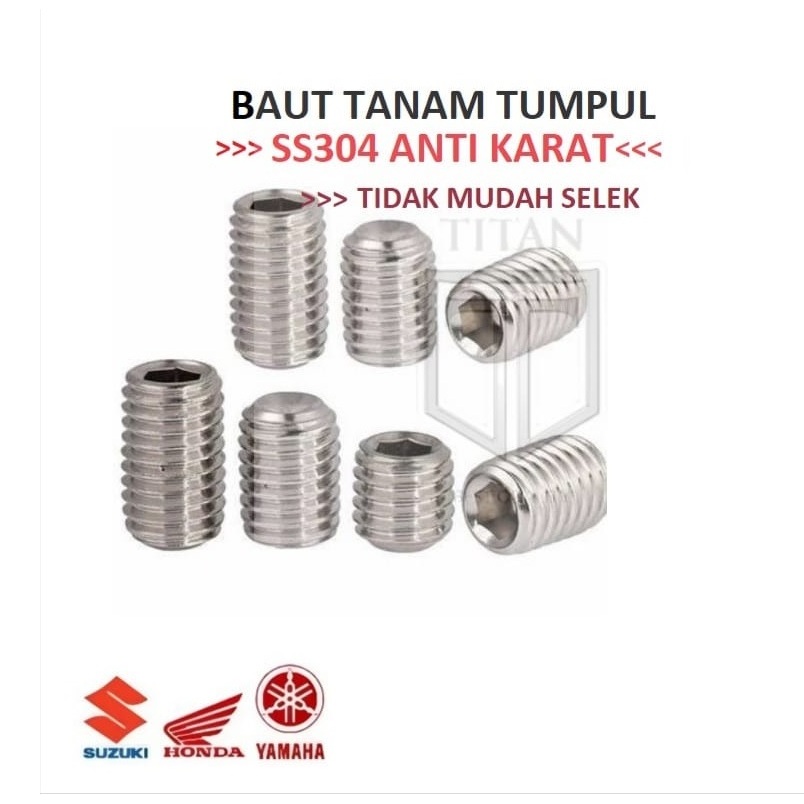 (10 ชิ้น) สลักเกลียวปลูก Blunt M3 x 2.5 / M3 x 3 / M3 x 4 / M3 x 5 / M3 x 6 / M3 x 8 / M3 x 10 / M3 