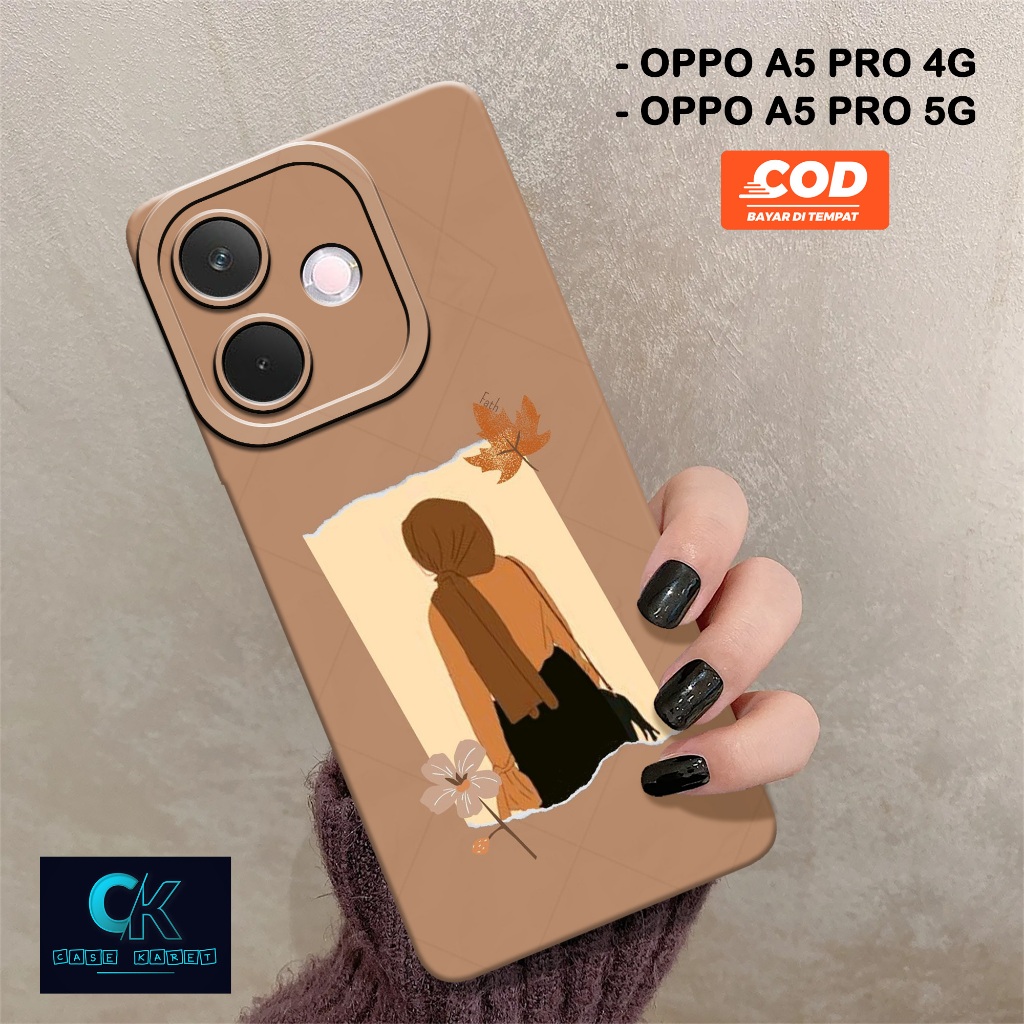 HP เคส OPPO A5 PRO 4G / A5 PRO 5G 2025 - เคสแฟชั่น HIJAB - เคสยาง - เคส OPPO A5 PRO 4G / A5 PRO 5G ล