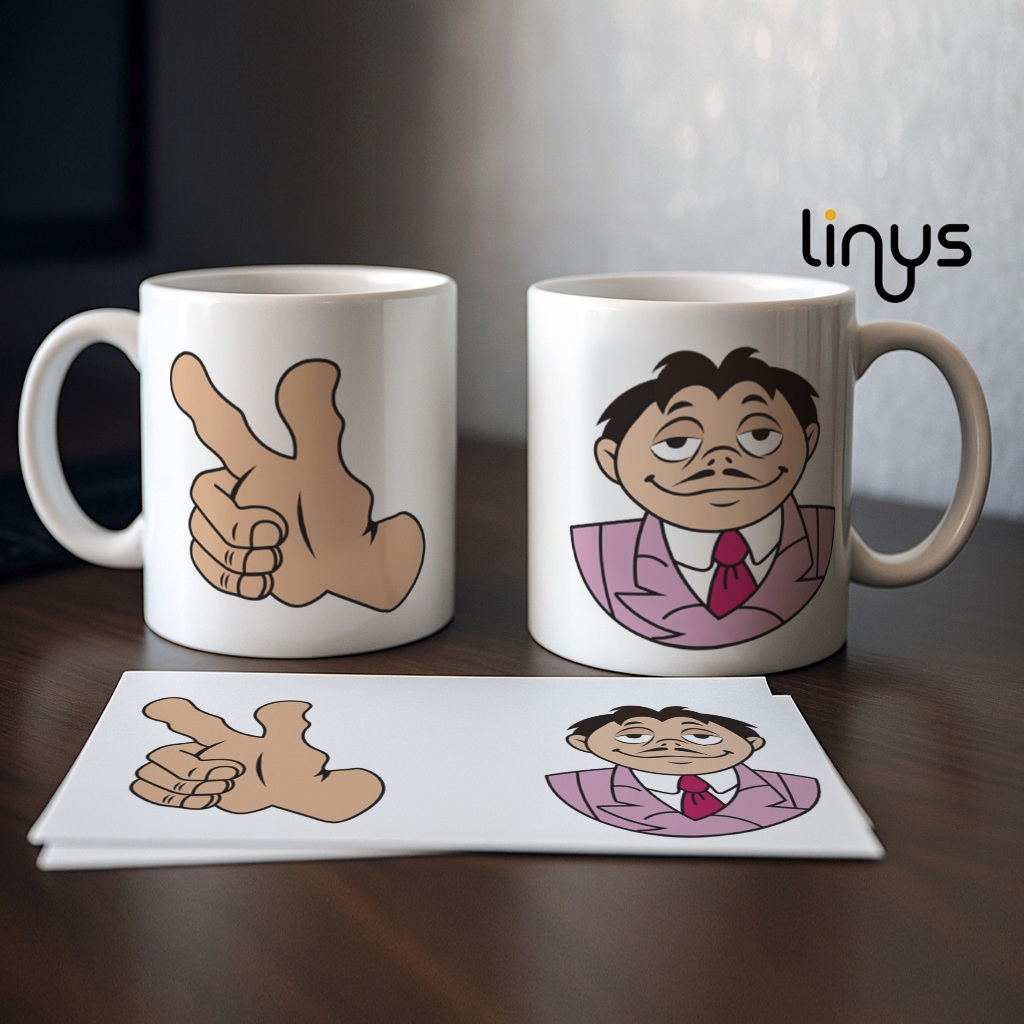 แก้วกาแฟ Addams Family Gomez และ Thing