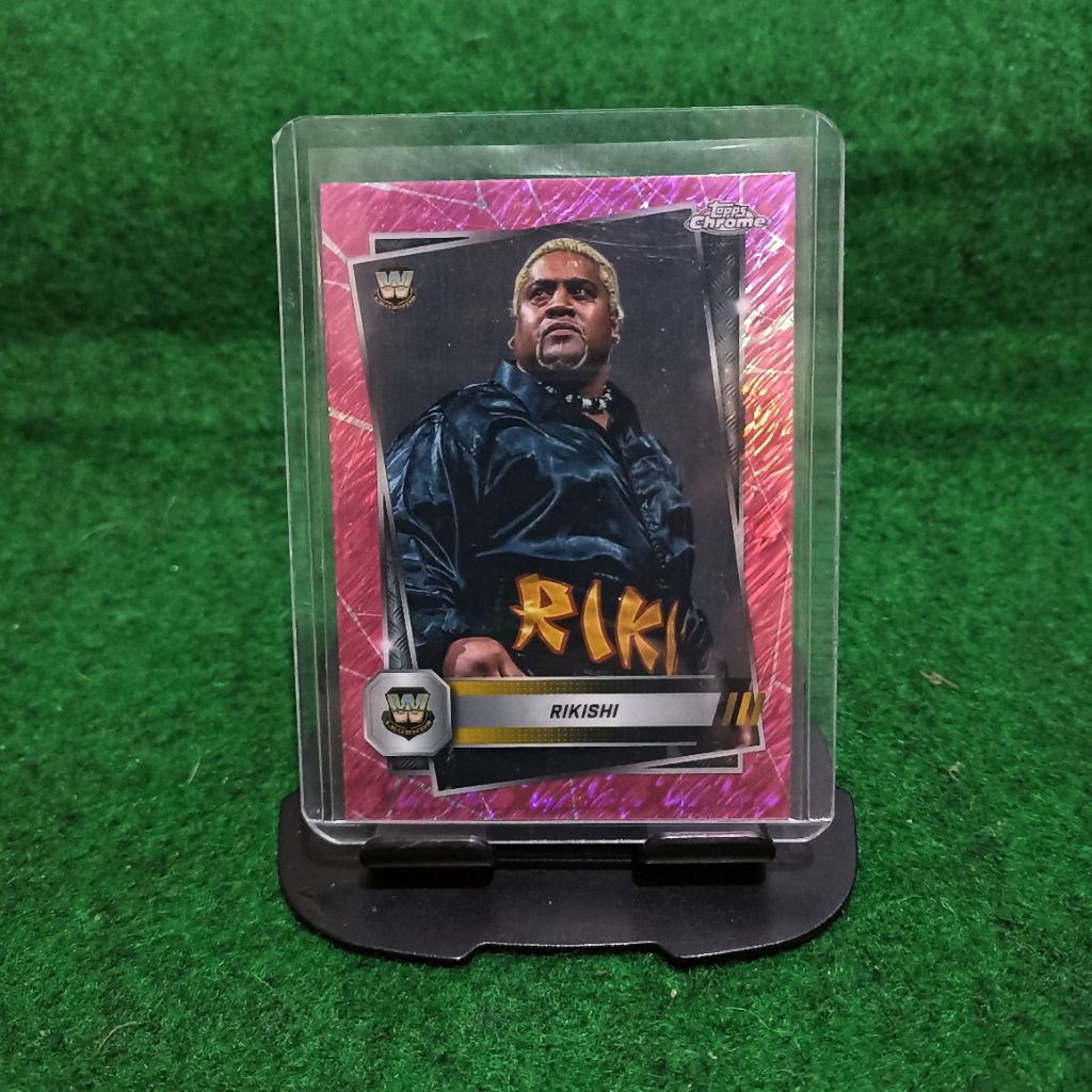 RIKISHI PINK SHIMMER REFRACTOR 11 CARDS WWE TOPPS CHROME 2025