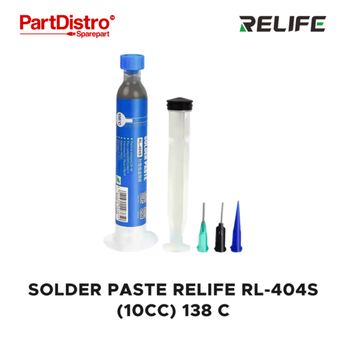 Relife RL-404S 10cc Low Temp Original Tin PASTE / SOLDER PASTE RELIFE RL-404S (10CC) 138 C