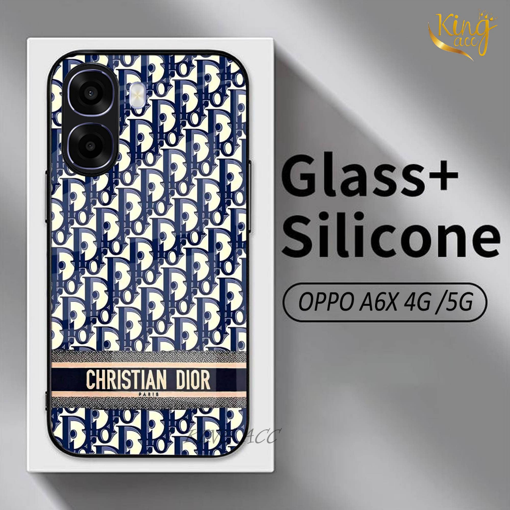 Softcase Glass Glitter สําหรับ OPPO A6X - ปลอก Hp OPPO A6X - เคสป้องกัน Hp OPPO A6X -K32