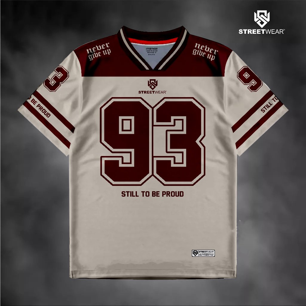 OVERSIZE JERSEY ORIGINAL STREETWEAR NUMBER 93 - JERSEY OVERSIZE NUMBER SERIES - JERSEY RETRO OVERSIZ