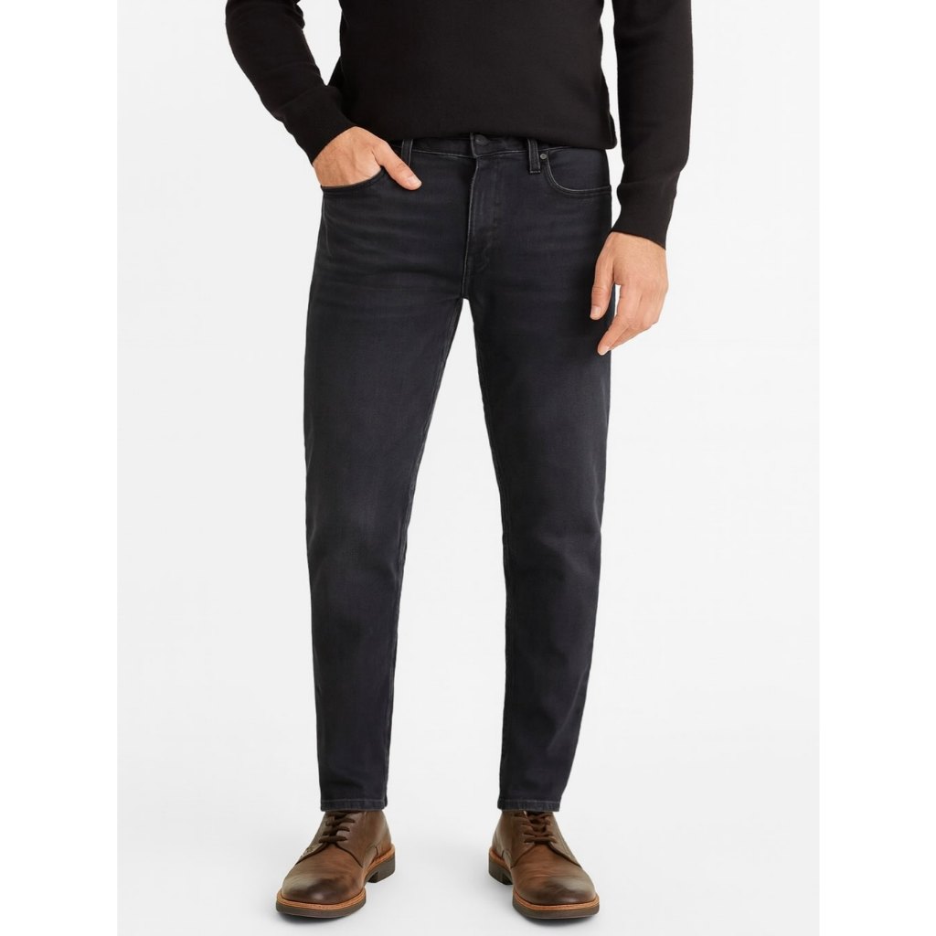 GU JEANS SKINNY FIT BLACK WASHED JEANS (33)