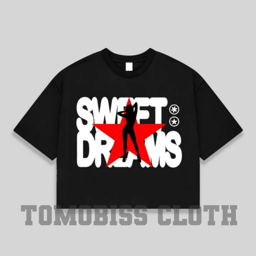 T-SHIRT "SWIFT DREAMS" American Style Distro Smooth Cotton combed 24s Material - boxy T-shirt Vintag