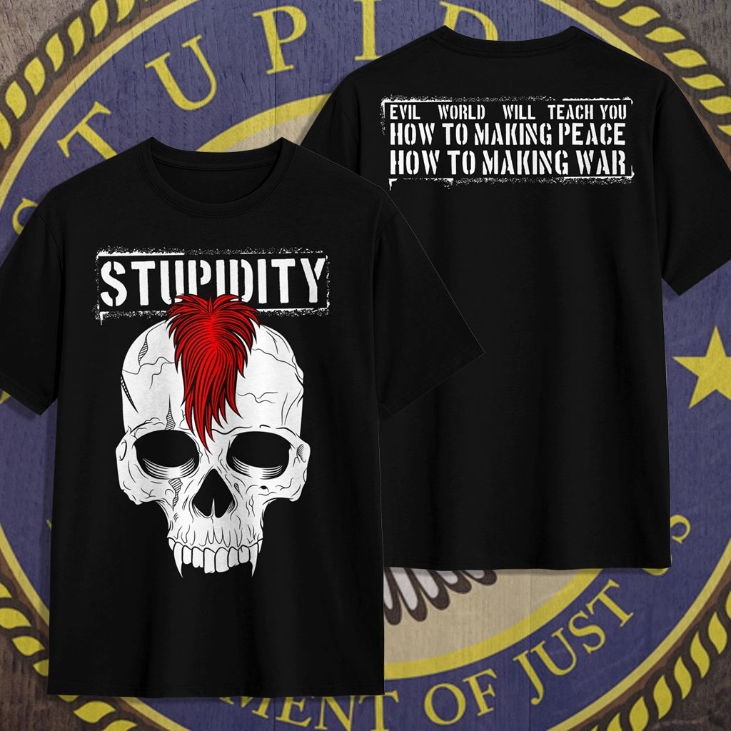 MUSIC T-SHIRT PUNK BAND T-SHIRT STUPIDITY