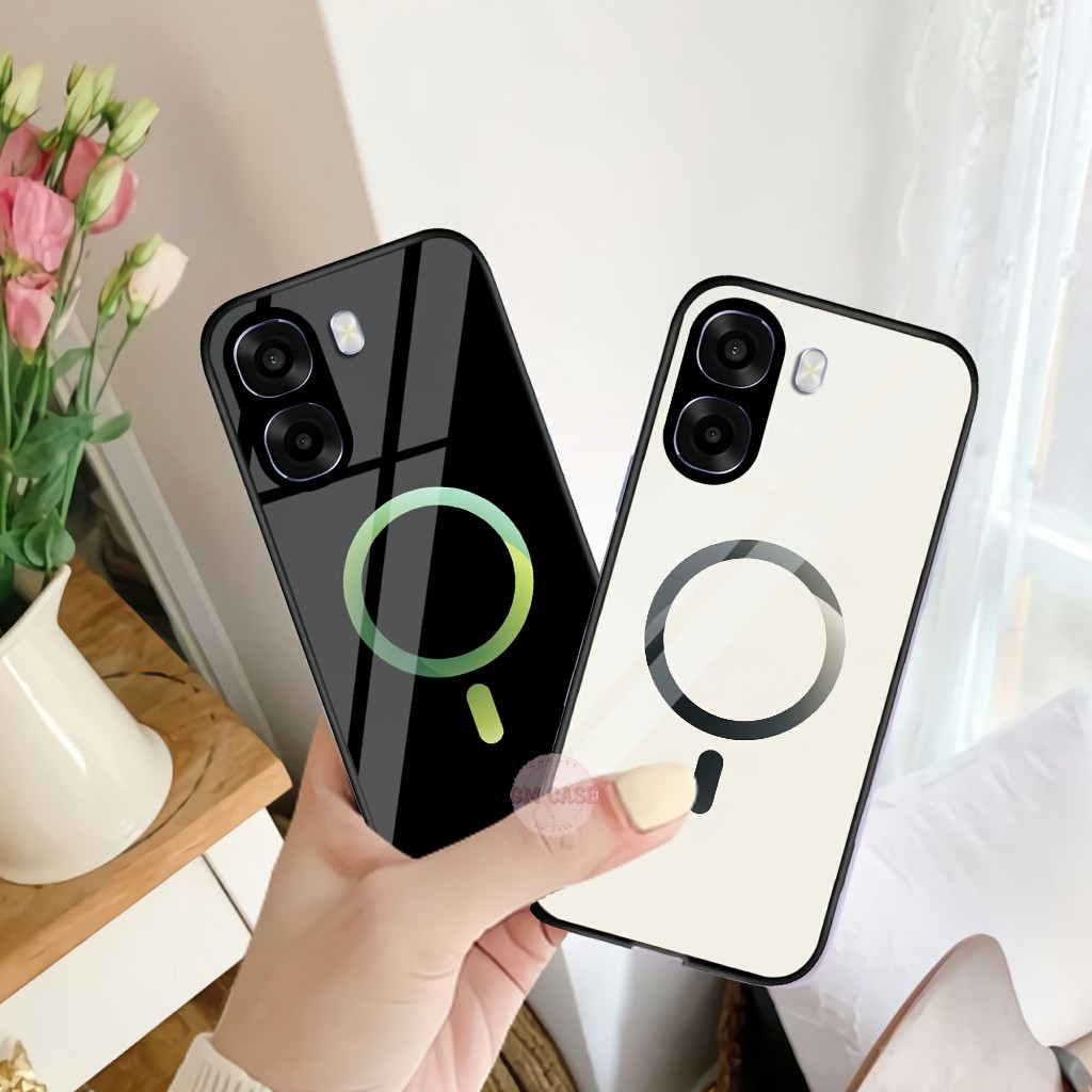 HP OPPO A6X 4G 5G Glass Softcase - OPPO A6X 4G 5G Phone Case Magsave Motif Case - เคส OPPO (U 256)