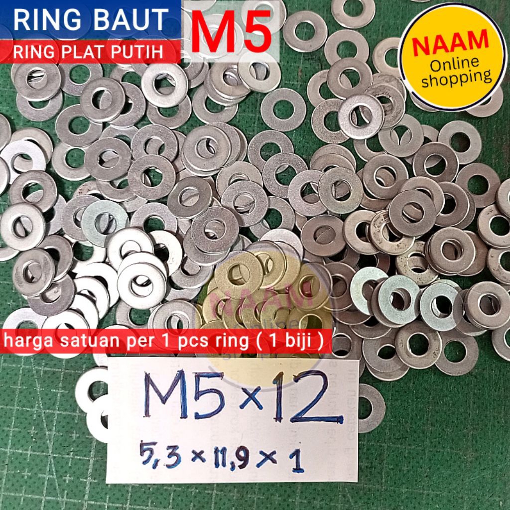 (RING M5) M5 BOLT RING - 8 KEY BOLT PLATE RING - 5MM BOLT NUT RING 8 WRENCH - WASHER RING