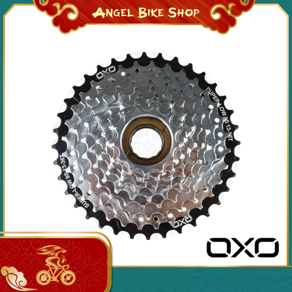 OXO 9 Speed 13-36T เฟือง Freewheel พร้อมเกลียวโครเมียม/ดํา