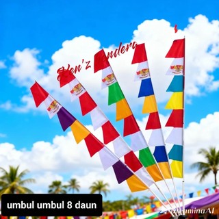 Bendera Umbul Umbul Warna Warni Logo Garuda Panjang 2,7 Meter