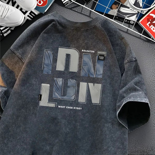Pixel Tees T-shirt Lengan Pendek Kaos Washed Black Oversize Korea Premium 100% Katun | LDN Style Pria Wanita Keren Nyaman Santai