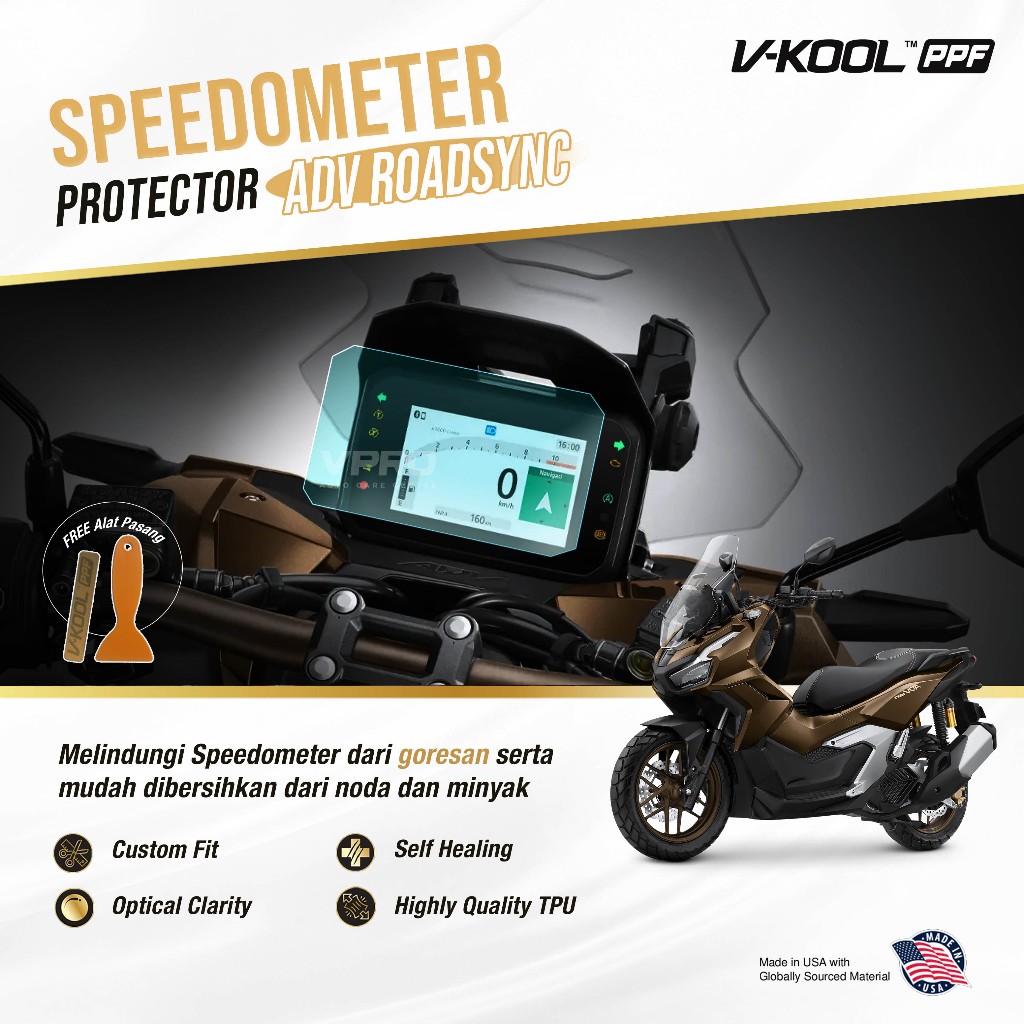 VKOOL PPF มอเตอร์วัดความเร็ว Honda ADV 160 ROADSYNC | รถมอเตอร์ไซค์กันรอย