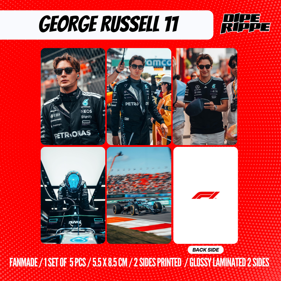 F1 DRIVER PHOTOCARD - GEORGE RUSSELL