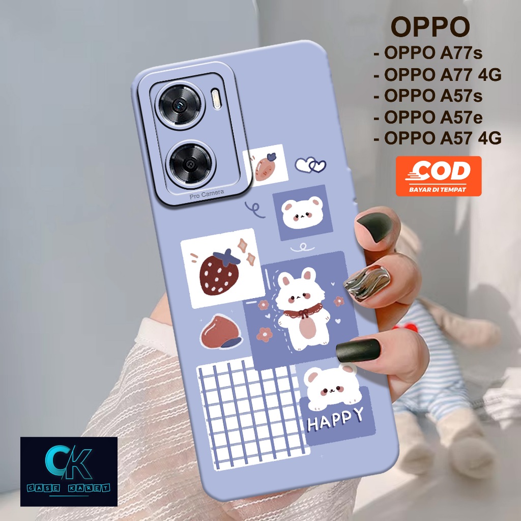 เคส OPPO A77s ล่าสุด HP / A57 4G / A77 4G / A57s / A57e - เคสแฟชั่นการ์ตูน - เคสยาง - เคสโทรศัพท์ OP