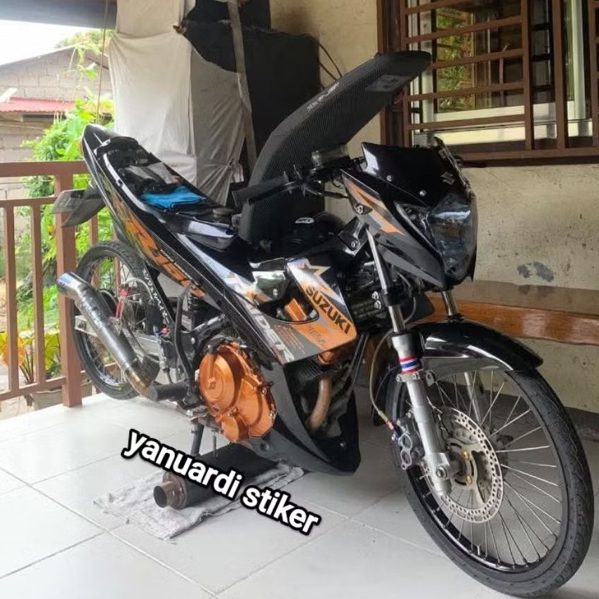 รายชื่อสติ๊กเกอร์ Striping suzuki satria fu 150 new facelift raider 150 black gold r150 fu fl