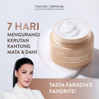 WARDAH Collagen Moisturizer - Plump & Firm Recombinant Collagen + 2% Argireline Peptide Gel Moist - Glow Moisturizer, Pelembab Wajah untuk Kulit Lebih Kencang, Kenyal, dan Bebas Jerawat - Pelembab Wajah Kering, Kusam, dan Sensitif - Skincare