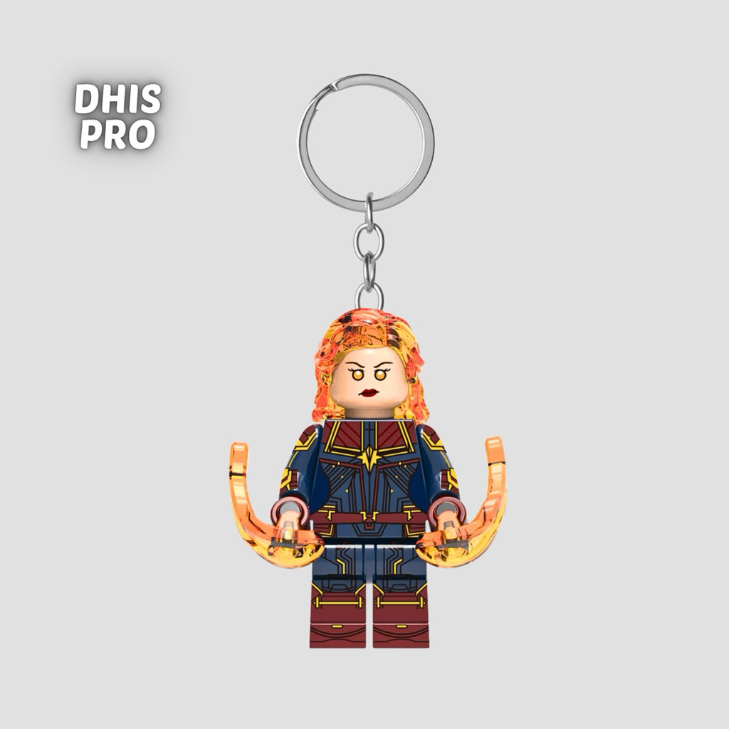 GANTUNGAN Dhis Project LEGO Minifigure Captain Marvel Avengers พวงกุญแจ Doomsday