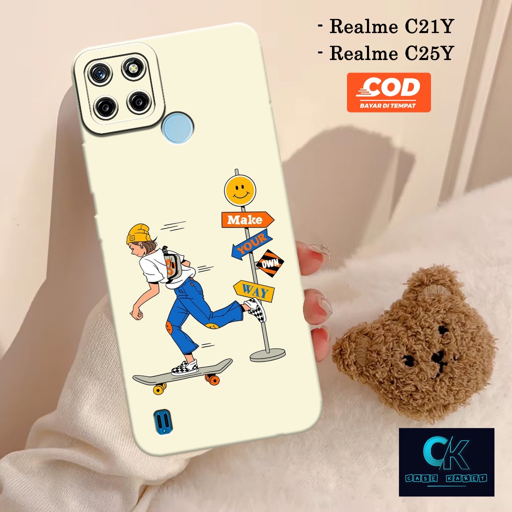 เคส HP ล่าสุด Realme C21Y / C25Y - เคสแฟชั่น AESTHETIC - เคสยาง - เคส Realme C21Y / C25Y - เคสโทรศัพ