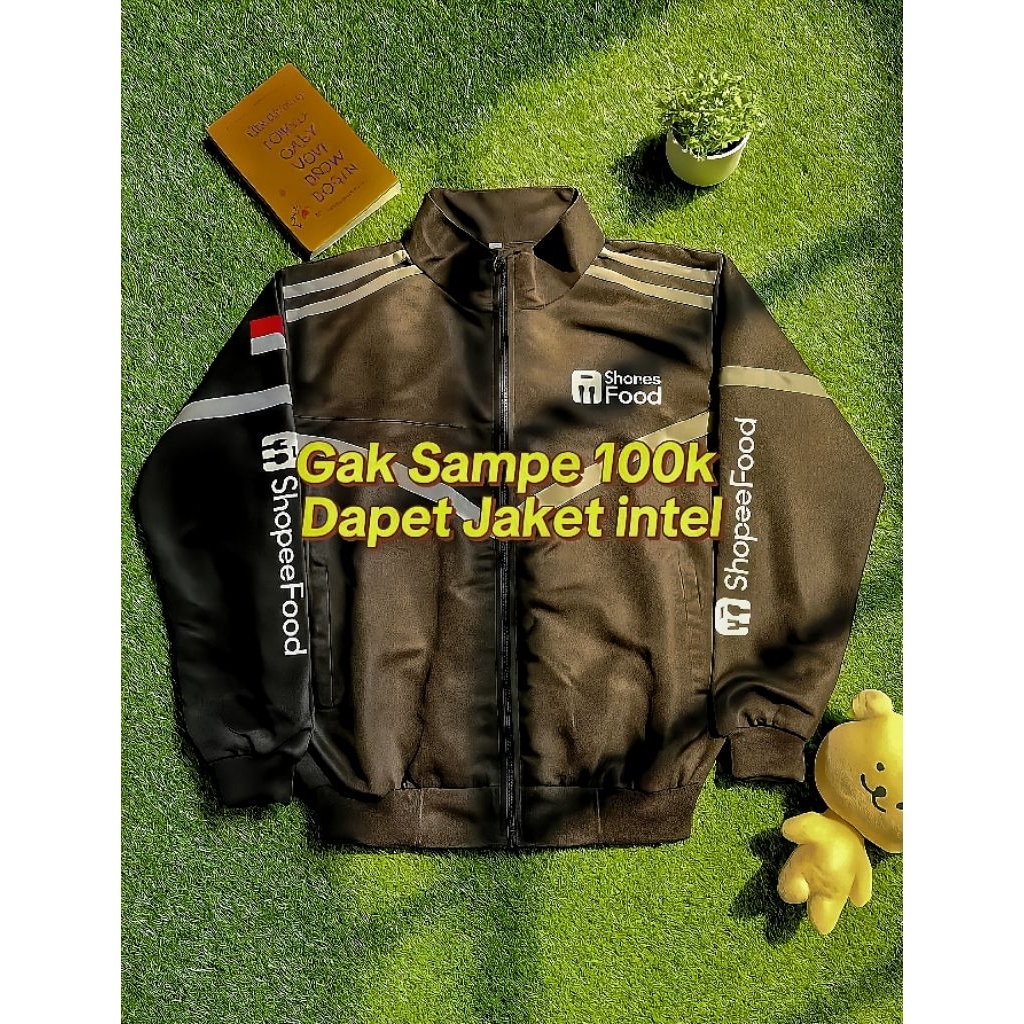 เสื้อแจ็คเก็ตไดรเวอร์สุดเท่สําหรับผู้ชายและผู้หญิง - เสื้อไดรเวอร์กันน้ํา Shopeefood GRB - วัสดุหนาเ