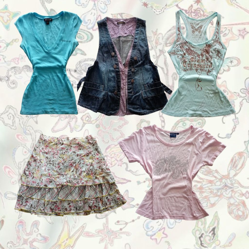 (NEW UPDATE 17 DECEMBER)+แอดมิน 12%) วินเทจ, y2k, mori kei,em,fairy, grape โดย atsrzsec