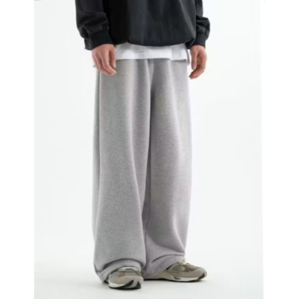 กางเกงวอร์ม Baggy Jogger กางเกงเทรนนิ่งสไตล์เกาหลีเอวสูงสําหรับผู้ชายและผู้หญิงลําลอง