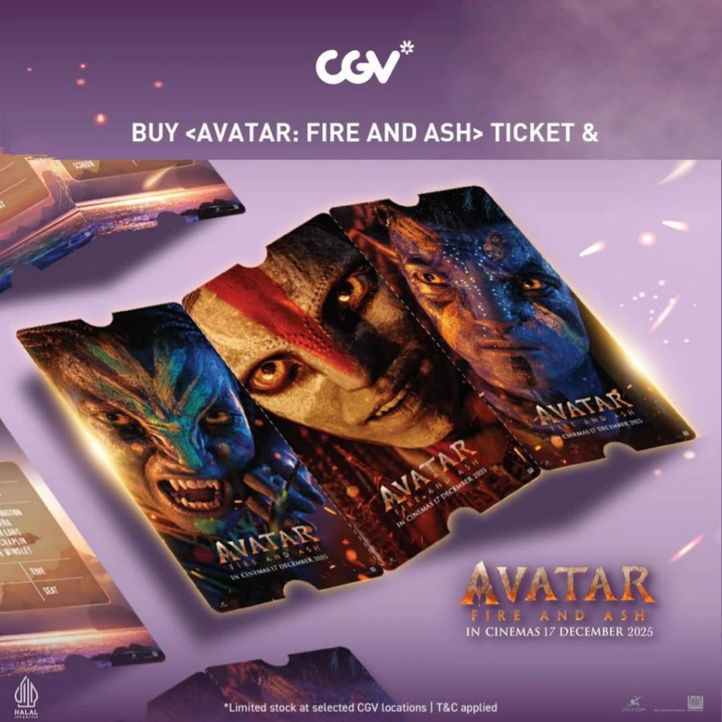 AVATAR: FIRE AND ASH No.66 - TURN: ARES Collectible Ticket CGV อินโดนีเซีย Disney Jared Leto